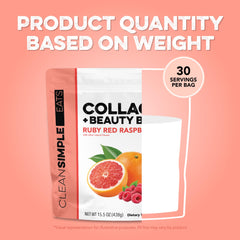 Clean Simple Eats Collagen lifestyle image illustrates versatile use for skin, hair, and nails.