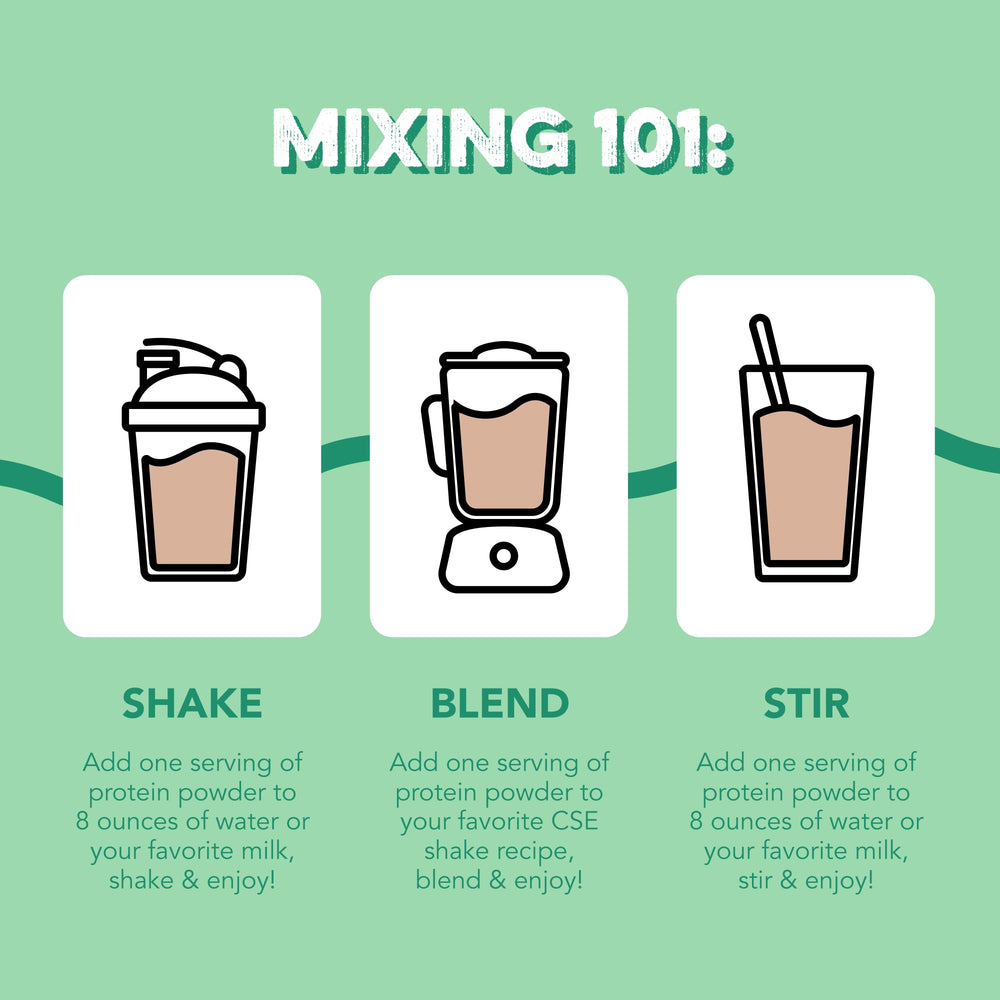 Mint chocolate cookie protein shake in cup using Clean Simple Eats powder