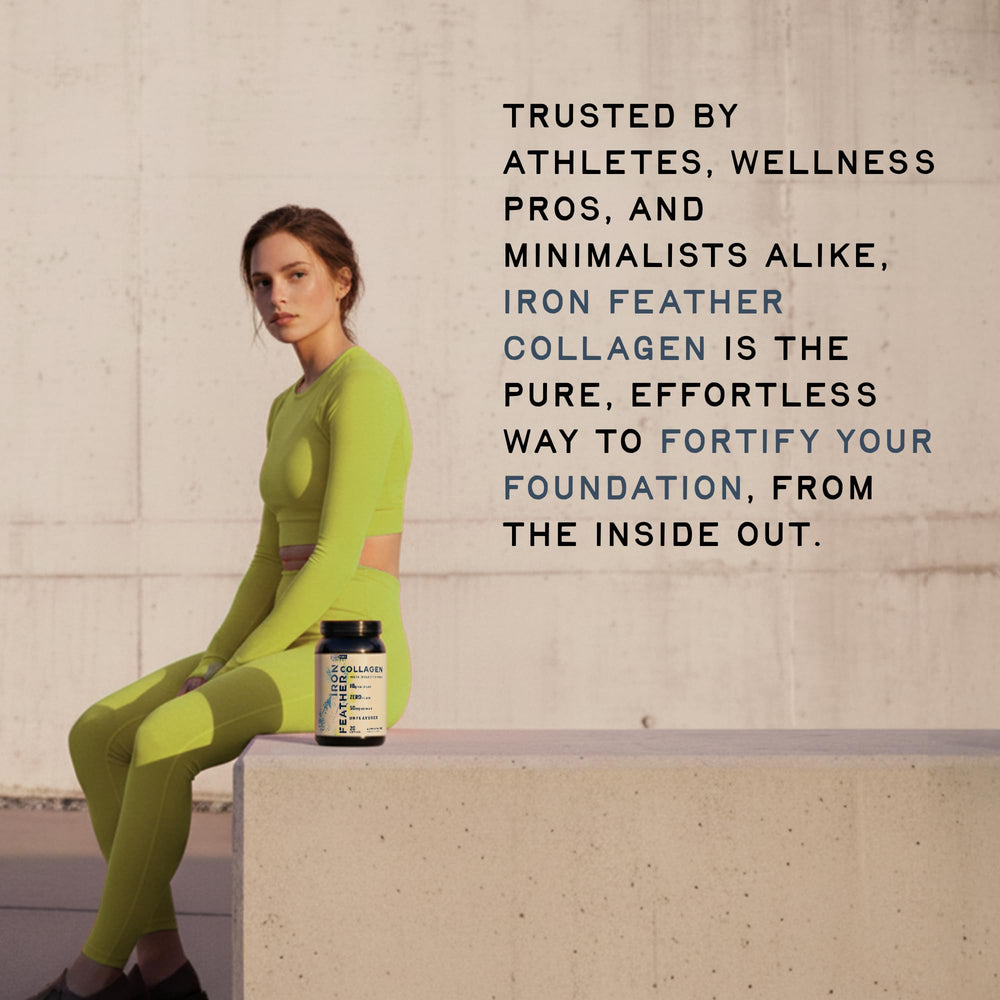 CleanForm Nutrition Iron Feather Collagen Powder vitamin C boost packaging.