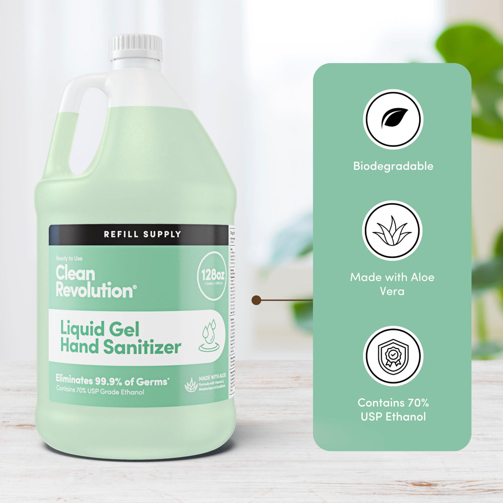 Clean Revolution 70 percent ethanol medical-grade quality for safety.
