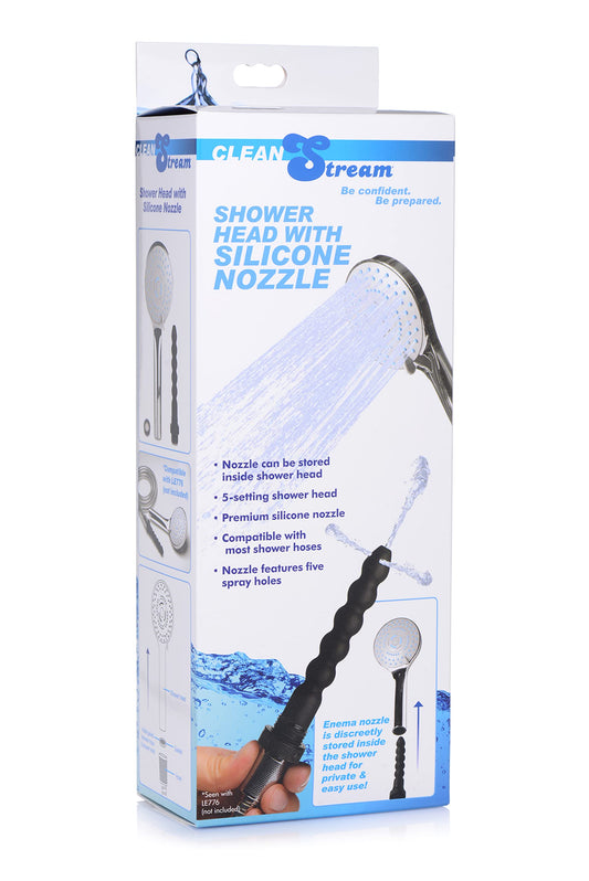 Cleanstream Deluxe Enema Bulb integrated into a discreet shower head for easy access