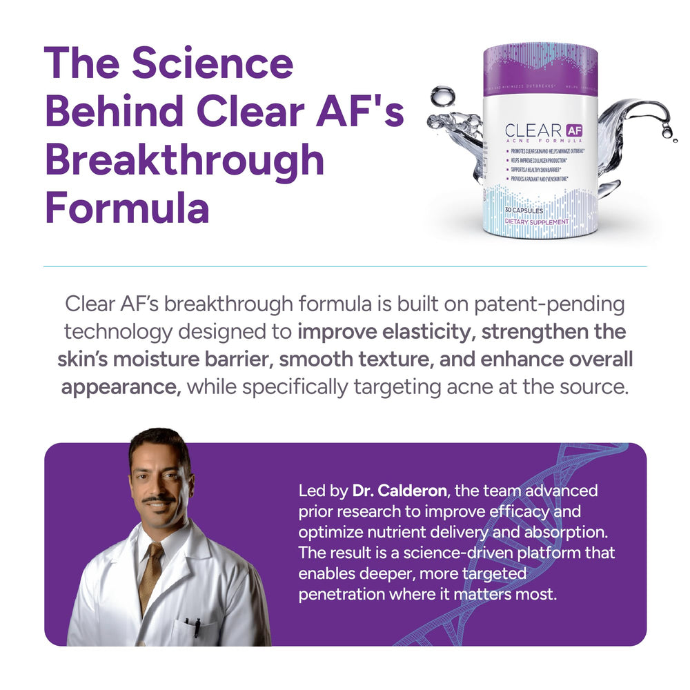Clear AF vegan capsules provide plant-based, clean nutrition for daily wellness.