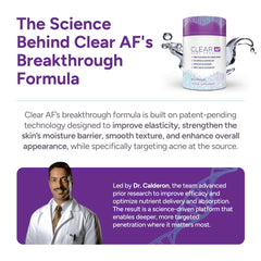 Clear AF vegan capsules provide plant-based, clean nutrition for daily wellness.