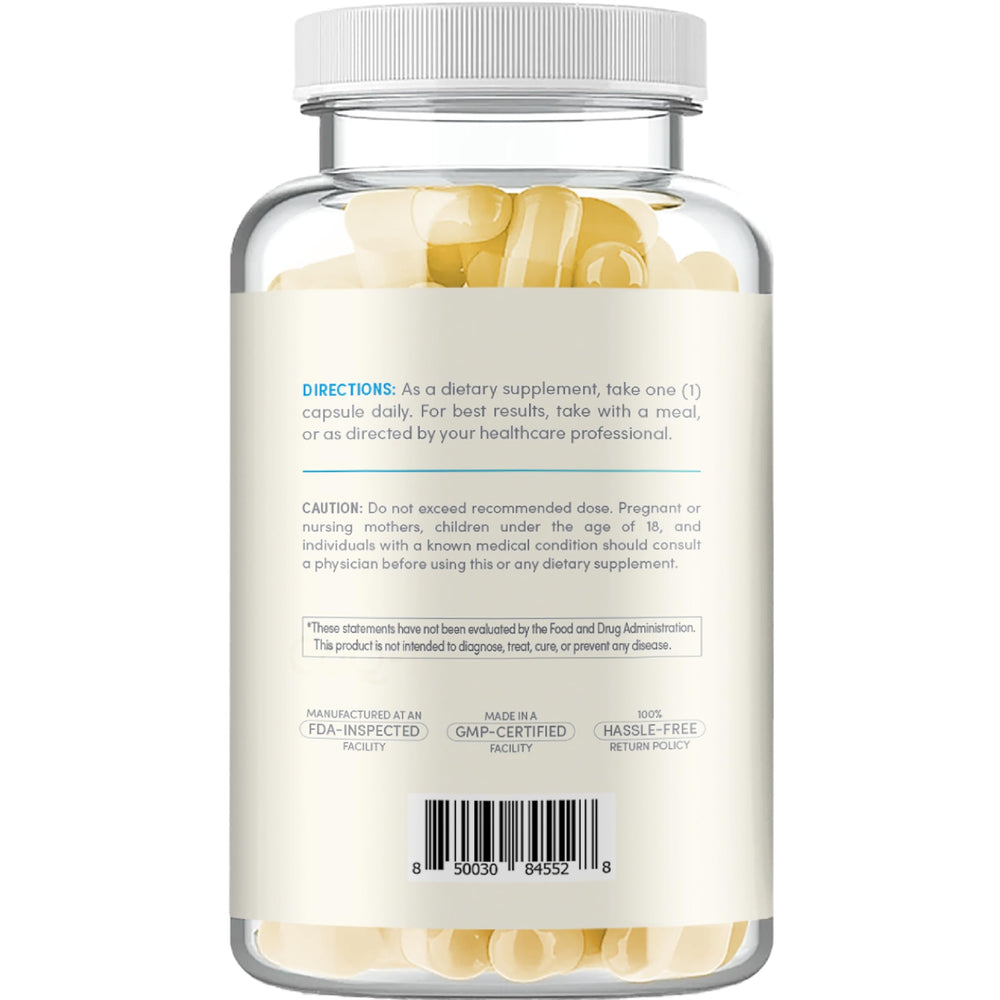 Allergen-free formulation label from Clear Formulas CoQ10 400mg product.