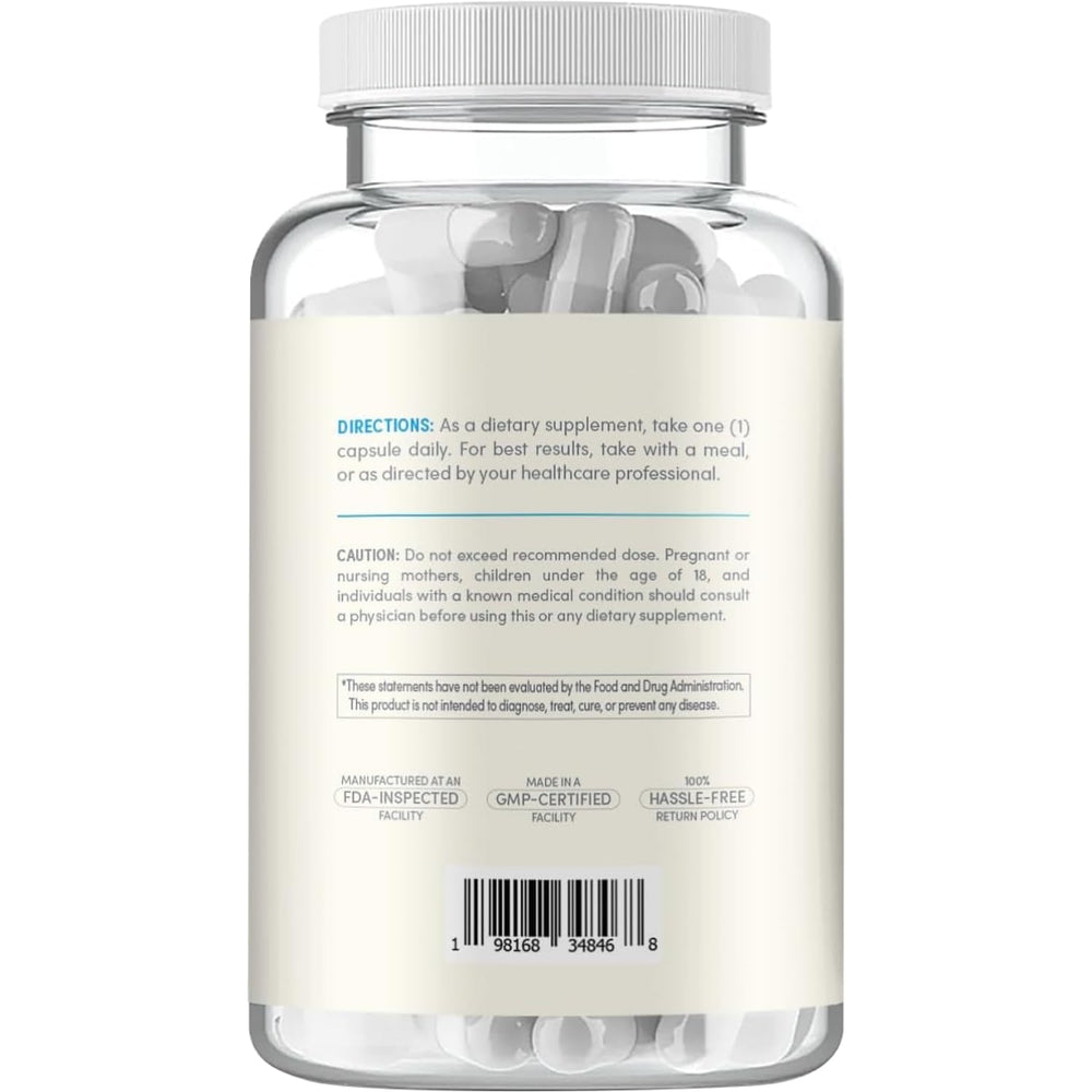 Clear Formulas CoQ10 200mg capsules closeup emphasizing easy daily dosing.