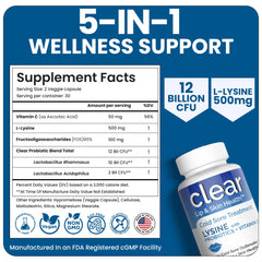 Clear Probiotics lysine daily routine scene promoting consistent supplement use.