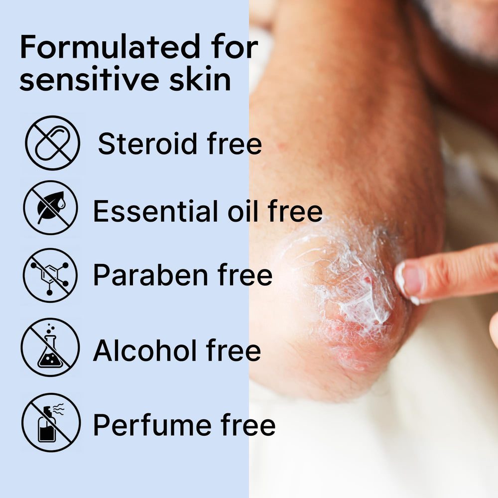 Oatmeal particles in Clearbody Organics Manuka Honey Cream surface for soothing skin care