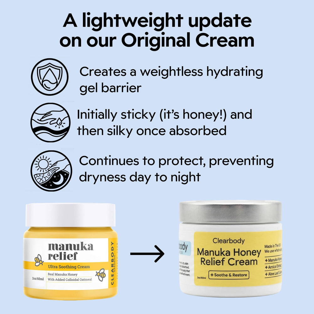 Winter skin care with Clearbody Organics Manuka Honey Cream for dry areas