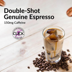 Click Coffee Protein vitamin-packed formula supports daily nutrition on the go.