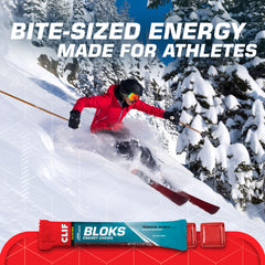 On-the-go caffeine boost – CLIF BLOKS during cycling.