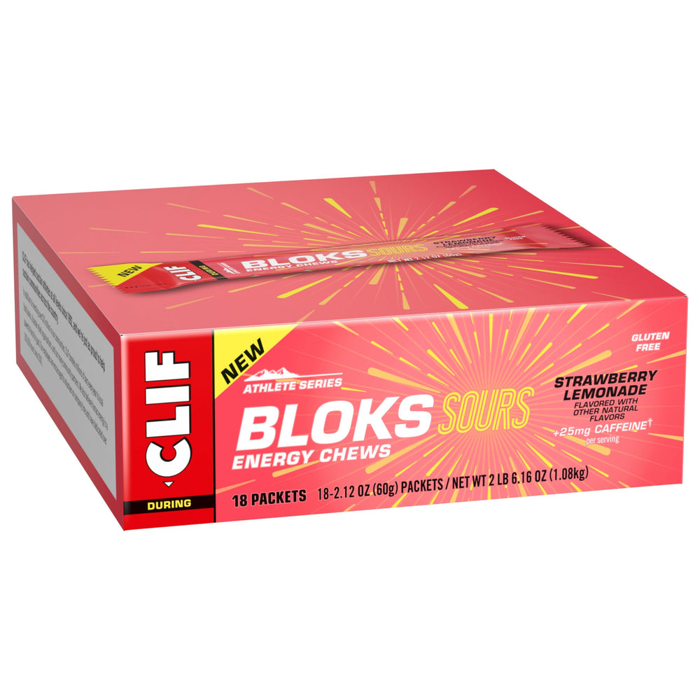 Cyclist with Clif Bloks Sours in jersey pocket