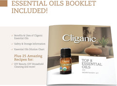 Cliganic eucalyptus essential oil bottle for a crisp, invigorating diffuser experience