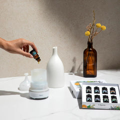 Cliganic rosemary essential oil bottle for herbal aroma in diffusers and blends