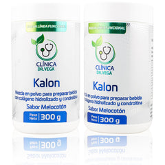Clinica DR Vega Kalon hydrolyzed collagen container, showcasing premium supplement packaging for skin support and mobility.