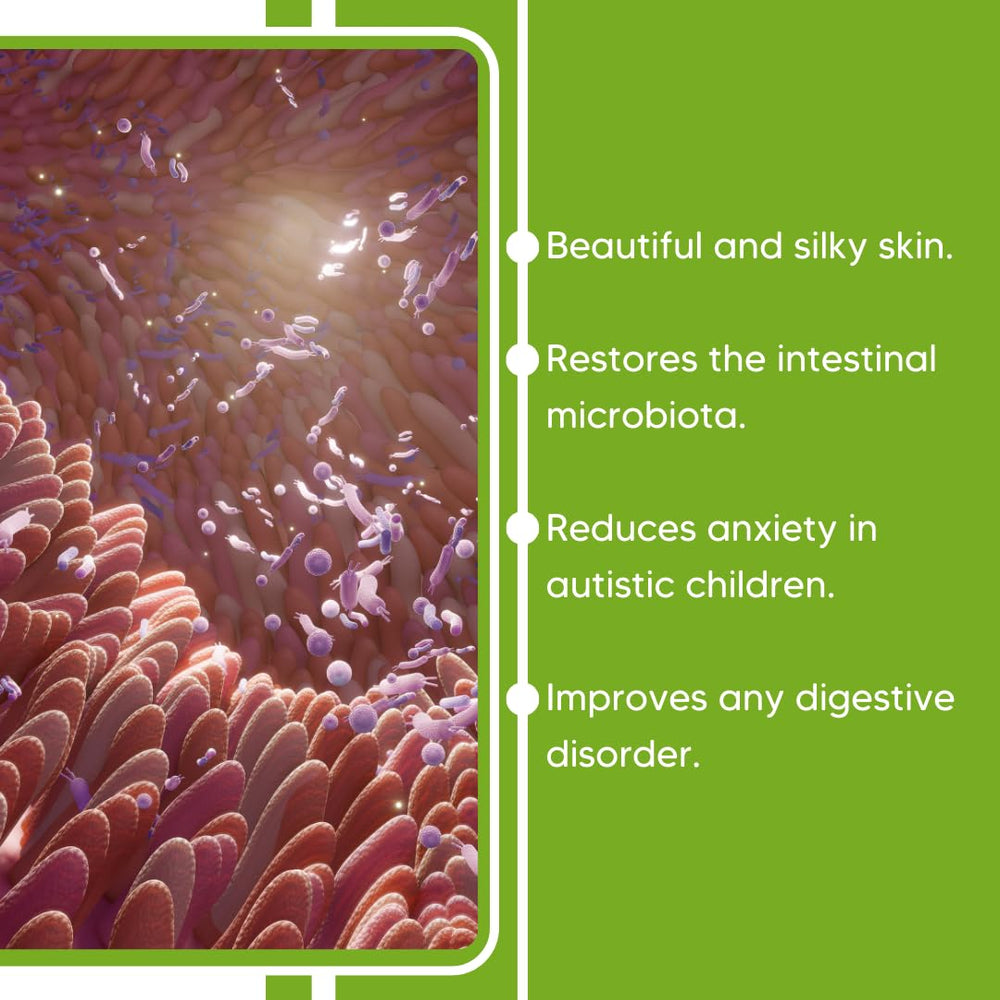 Packaging of Clinica Dr Vega probiotic designed for easy storage and daily use.