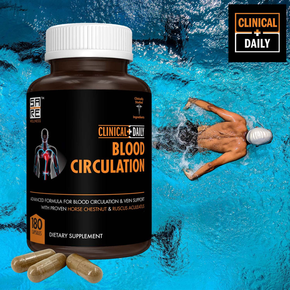 Clinical Daily butchers broom capsules note leg comfort and circulation support.