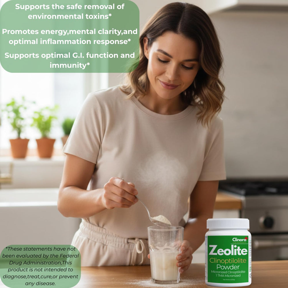 Clinora Zeolite powder resealable pouch reinforces eco-friendly packaging.
