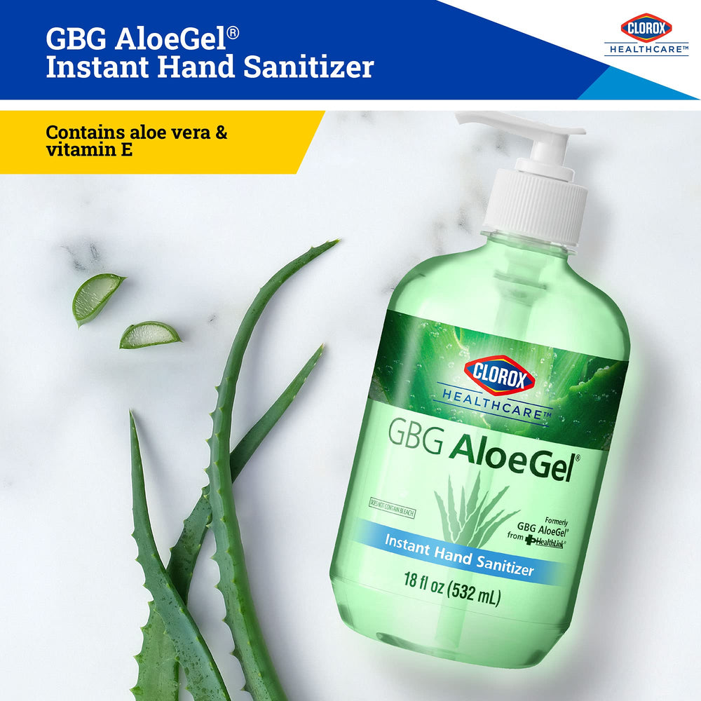 Clorox AloeGel contains 64% ethyl alcohol for cleansing when water isn’t available