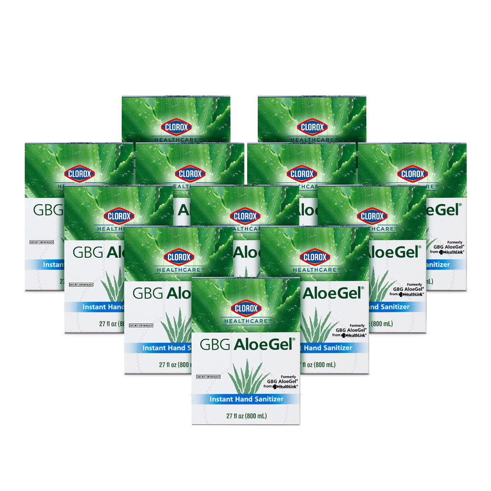 Clorox AloeGel refill bag in box for easy dispenser refills and steady hand hygiene.