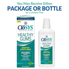 CloSYS Healthy Gums Mouthwash pack of 3 box signaling value and consistent care.