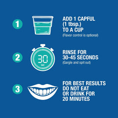 Dye-free, alcohol-free CloSYS mouthwash label signals a non-irritating option.