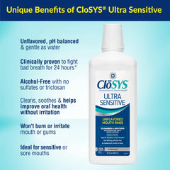 Pack of three CloSYS Ultra Sensitive bottles for convenient daily use.