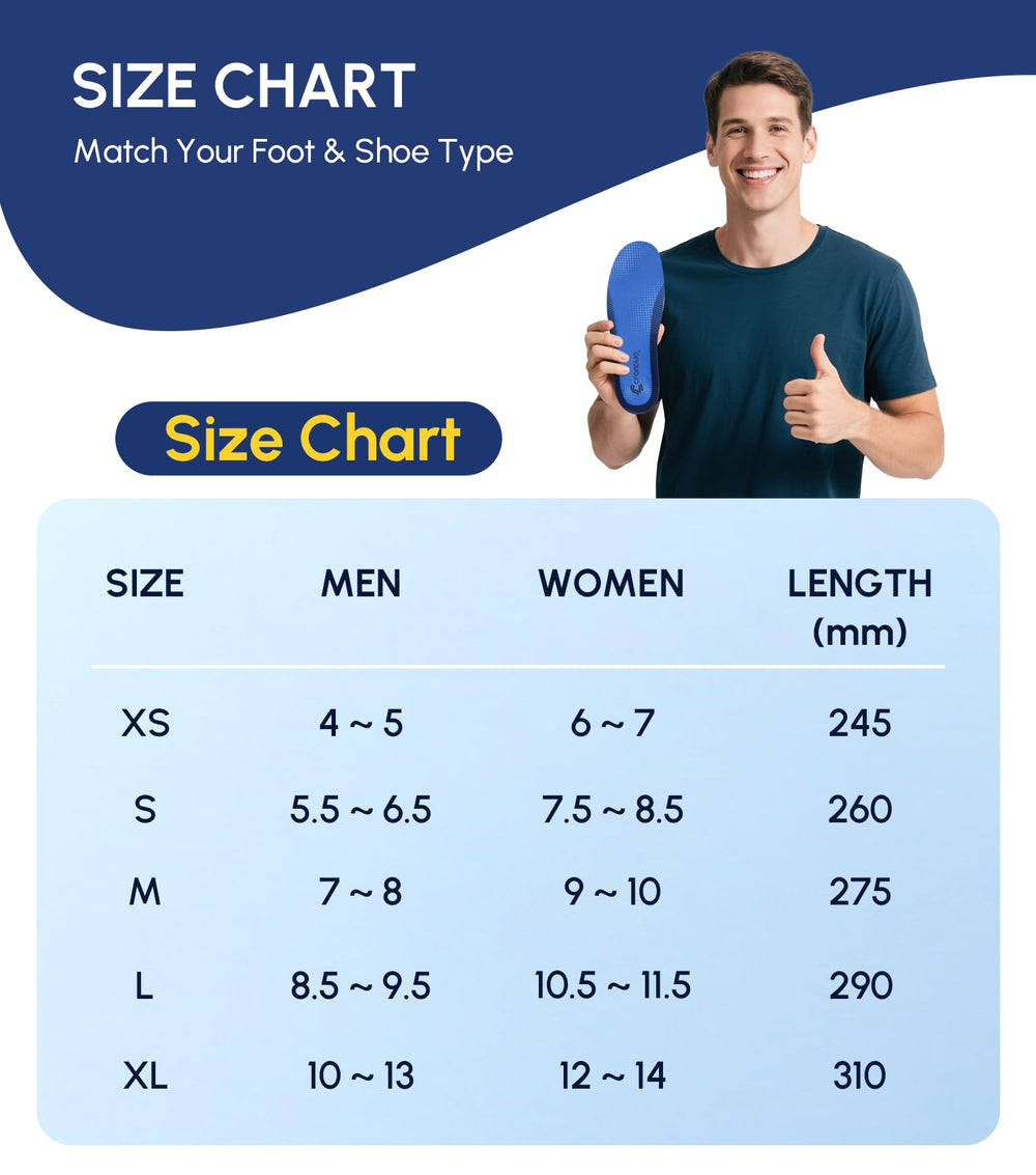 Cloudflo Plantar Fasciitis Insoles flat-feet alignment for balance