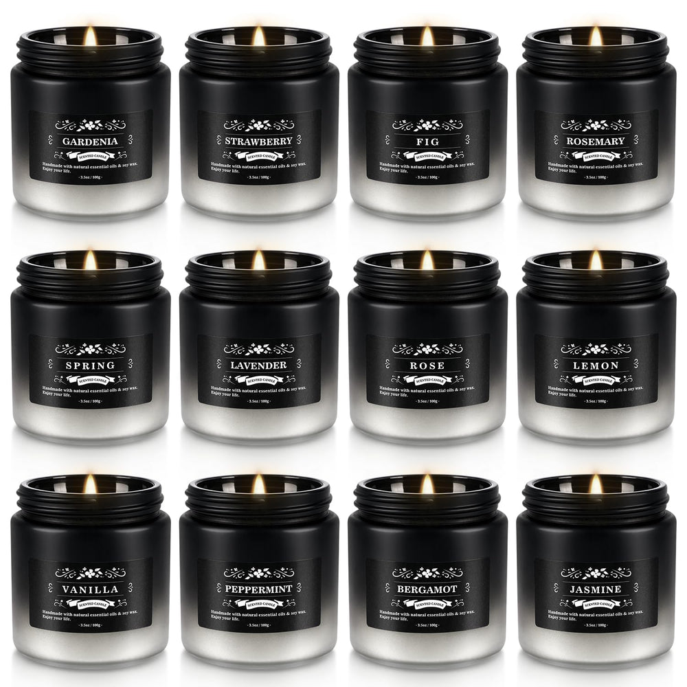 CLTNIKET 12 pack candles in woody bergamot for a refined home scent