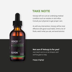 CLYOR Voice37 packaging display, alcohol-free formula for comfortable use.