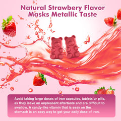 CNCHEF Iron Gummies with vitamin C and B vitamins blend for immunity.