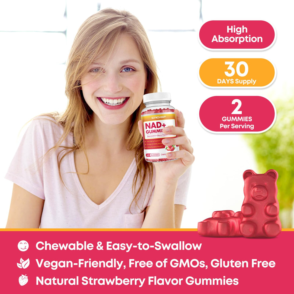 CNCHEF NAD+ gummies daily use scene shows simple, timer-friendly routine.