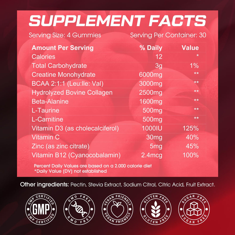 CNFHDI creatine gummies women pose with supplement jar and bottle.
