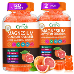 CNFHDI magnesium glycinate gummies bottle with grapefruit flavor for nightly relaxation