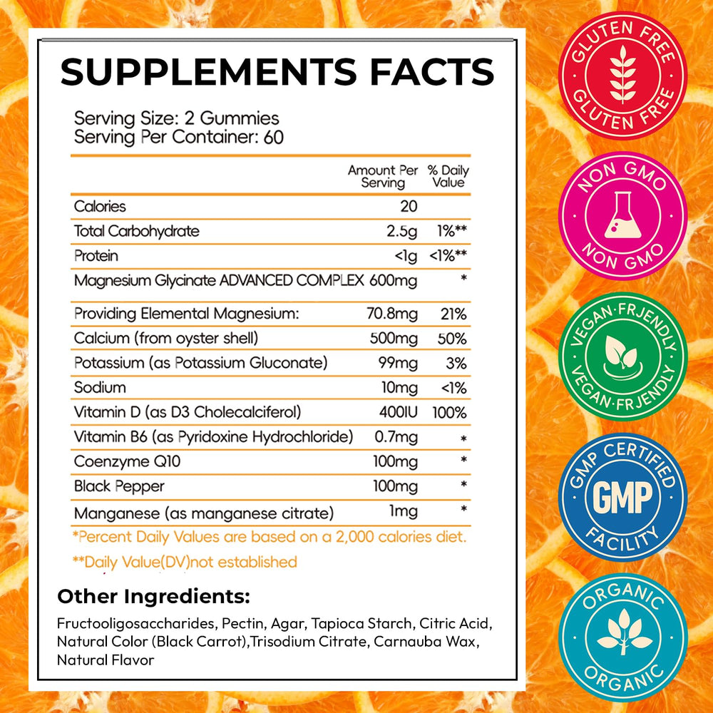 CNFHDI gummies close-up highlighting orange flavor and sugar-free formula.