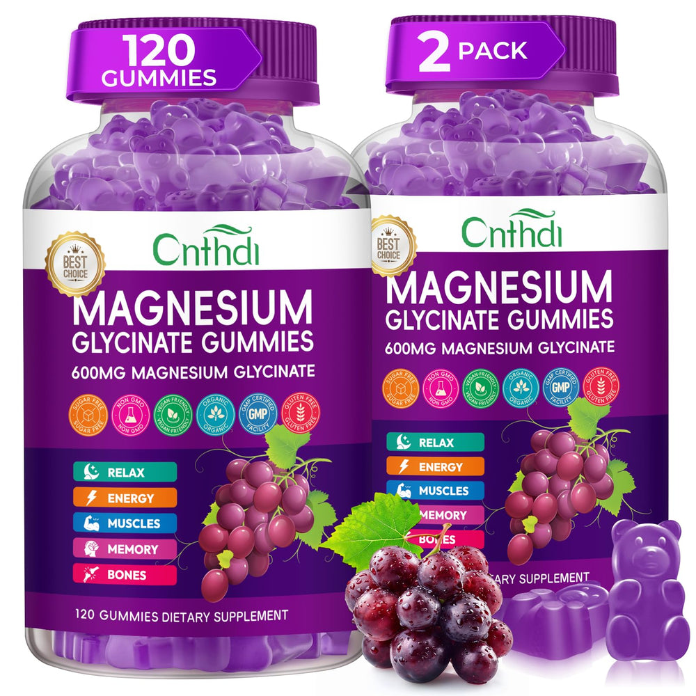 CNFHDI magnesium glycinate gummies bottle front for daily wellness