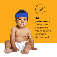 Coban NL breathable blue wrap offers comfortable wear.