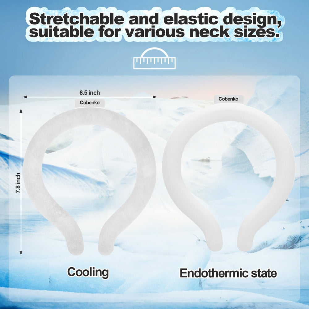 Cobenko phase-change ice ring maintains cooling for hours.