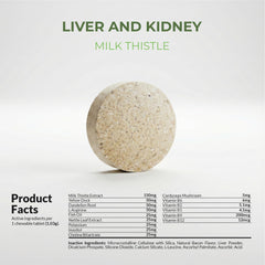 Coco and Luna milk thistle tablets closeup demonstrates easy administration