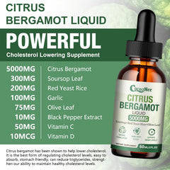 CocoaNee bergamot extract 25-1 liquid focus showcasing polyphenol content for antioxidant support