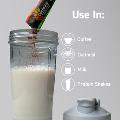 CocoVia contains 30mg caffeine per stick for daytime alertness.