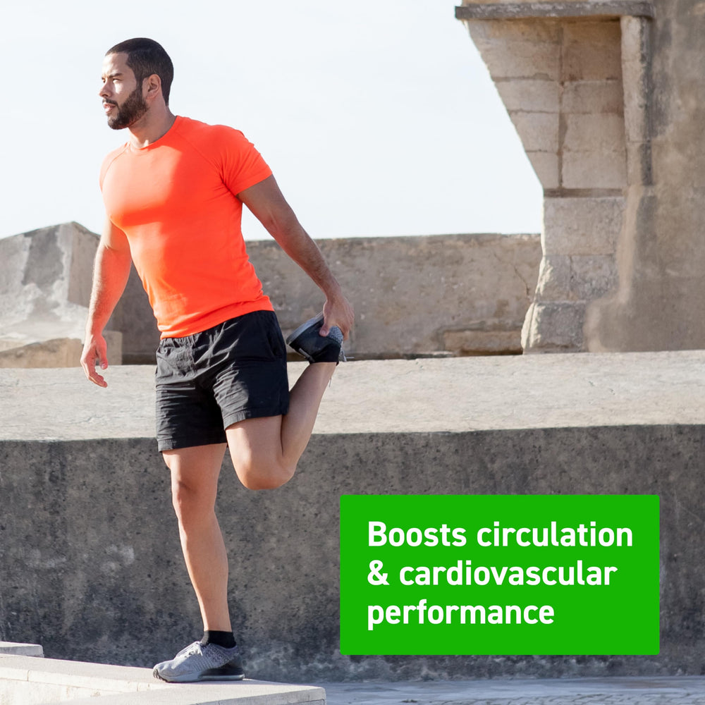 CocoaVia nitric oxide boost image suggests improved blood flow and muscle delivery.