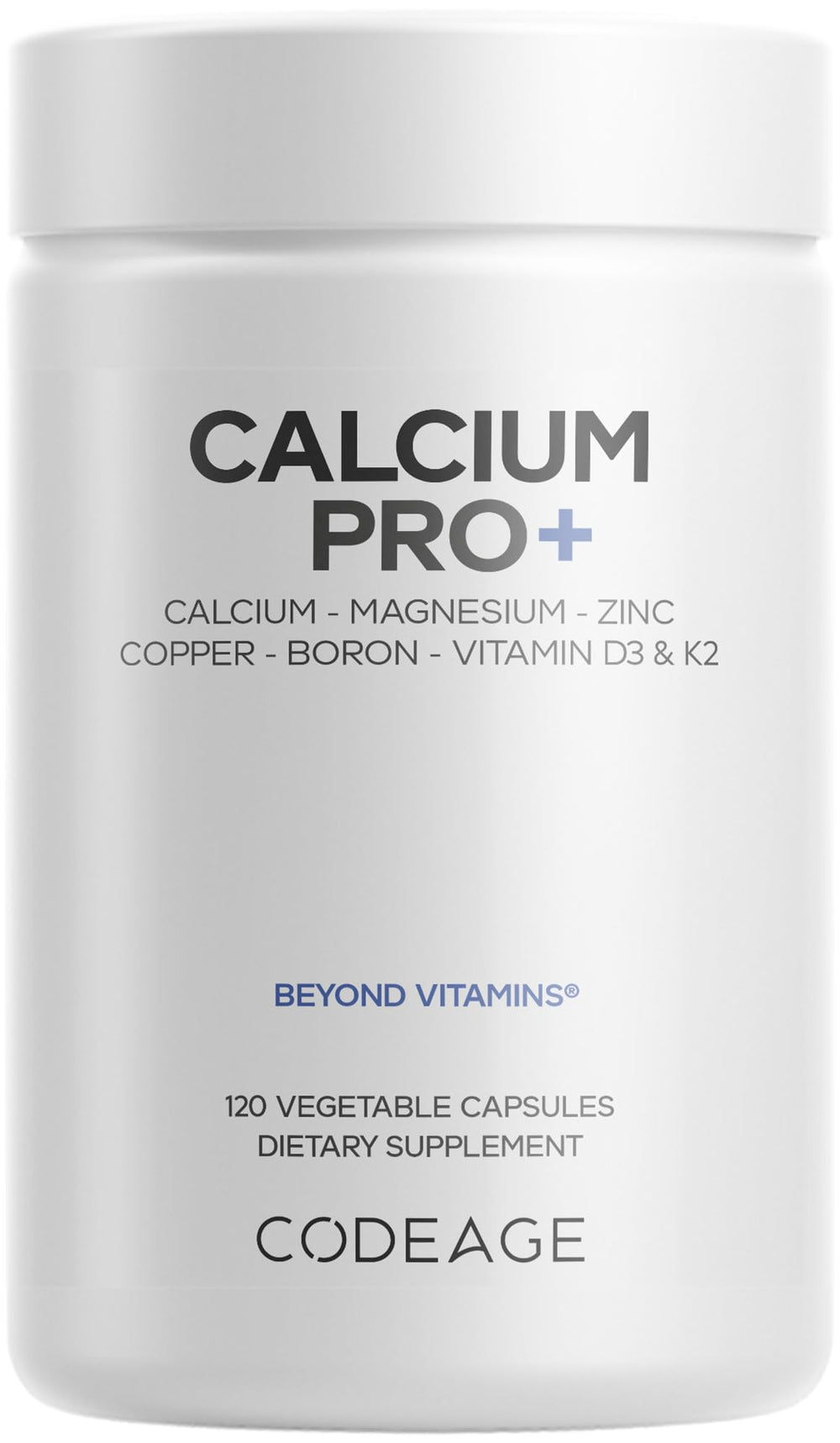 Codeage Calcium Pro+ bottle for daily mineral support.