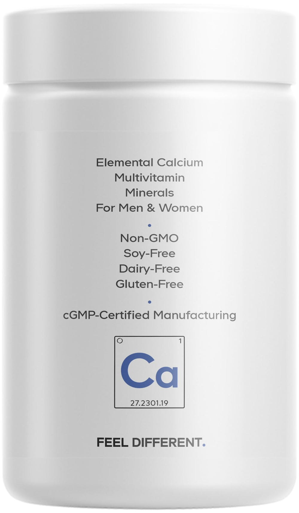 Codeage Calcium Pro+ nutrition facts close-up with key minerals.