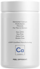 Codeage Calcium Pro+ nutrition facts close-up with key minerals.