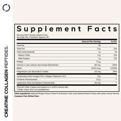 Codeage Creatine Collagen Peptides powder being poured into a glass for smoothies.