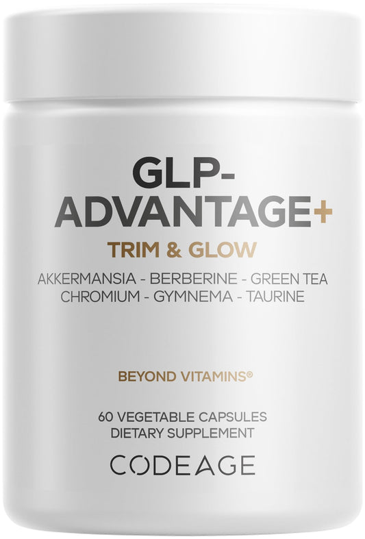 Codeage GLP-Advantage+ bottle front view highlighting product name and bottle design
