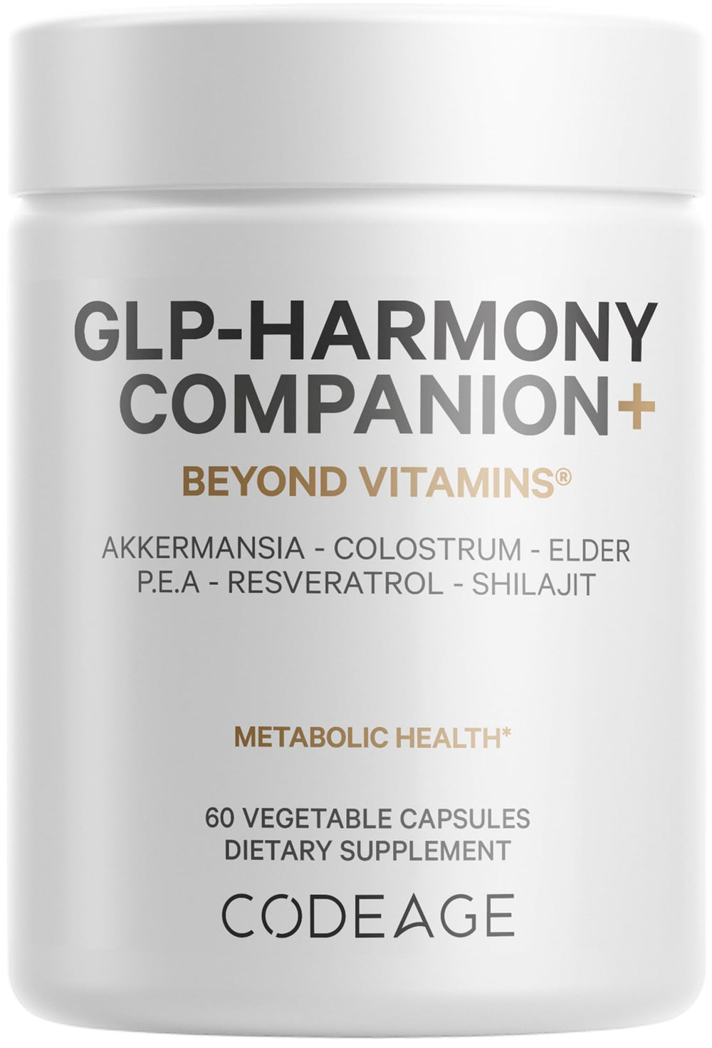 Codeage GLP-Harmony Companion+ bottle front for easy daily wellness routine