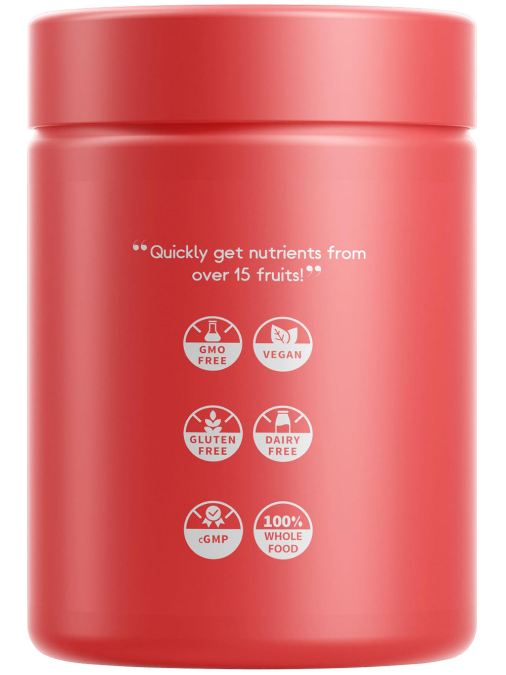 Codeage Instantfood Fast Fruits capsule sideview highlights easy daily dosing.
