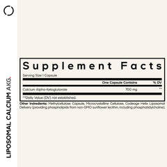 Codeage Liposomal Calcium AKG capsules close-up; convenient daily intake for wellness routines.