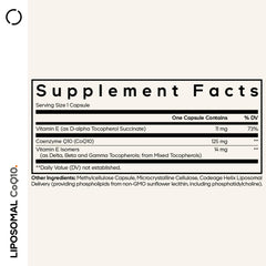 Codeage Liposomal CoQ10 capsule close-up for easy swallowing